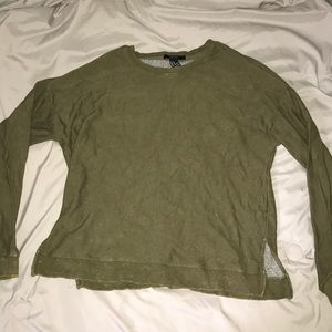 navy green sweatshirt